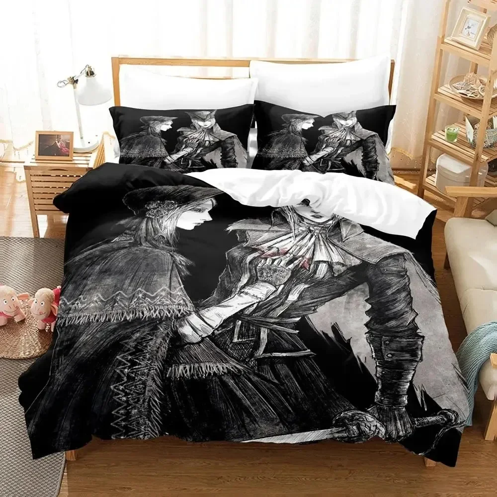 New 3d print Game Lady Maria Bloodborne Bedding Sets Duvet Cover Set With Pillowcase Twin Full Queen King Bedclothes Bed Linen