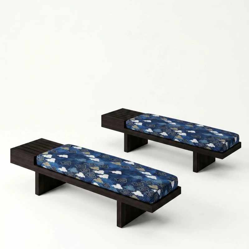 Minimalist solid wood bench, living room sofa stool, cloakroom, fabric shoe changing stool