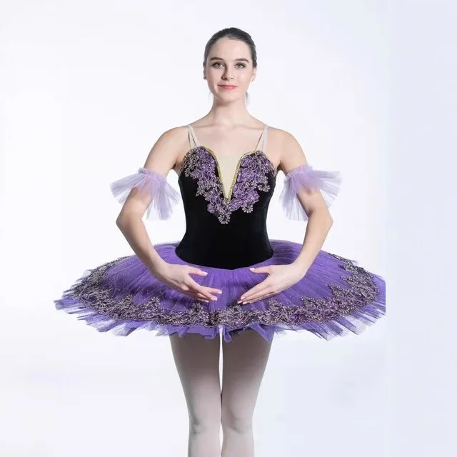 

Wholesale Kids Show Princess Dress Sweet Blue Mesh Performance Dress Cute Lace Ballet Dress