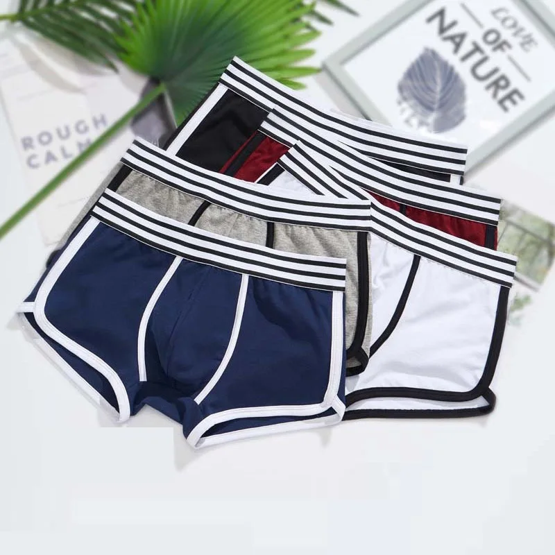 

Мужские хлопковые трусы-боксеры, модные трусики, свободные удобные спортивные шорты, мужские боксеры в полоску, брюки Aro, нижнее белье больших размеров
