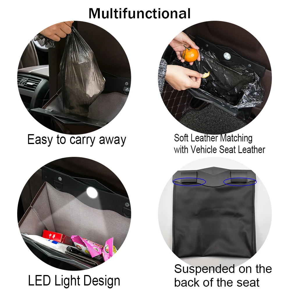 كيس قمامة السيارة المغناطيسي لـ Tesla Model Y S 3 2017-2019 2020 2021 2022 2023 المقعد الخلفي معلقة تخزين جيب الملحقات #5