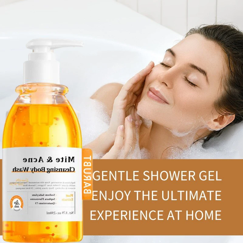 غسول الجسم لتنظيف العث وحب الشباب، علامة تجارية للتحكم في الزيوت، ينظف المسام، ترطيب لطيف، بشرة ناعمة للجنسين، غسول الجسم 250 مل #4