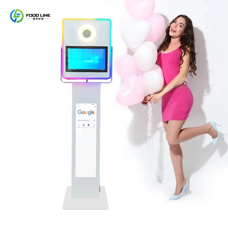 

Настраиваемая фотобудка с сенсорным экраном 15,6 дюйма для DSLR-камер, с инструментами для съемки и функцией сохранения памяти, для использования на вечеринках