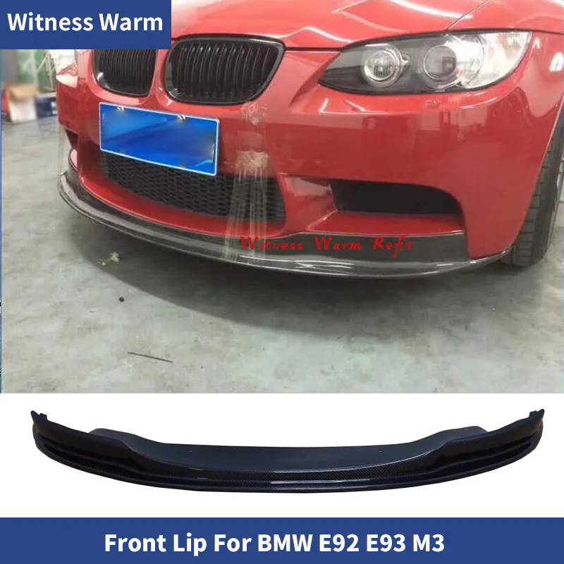 Front Lip Bumper Spoiler Splitters for BMW 3 Series E92 M3 Head Bumper Chin Guard 2008 - 2013 Carbon Fiber / FRP