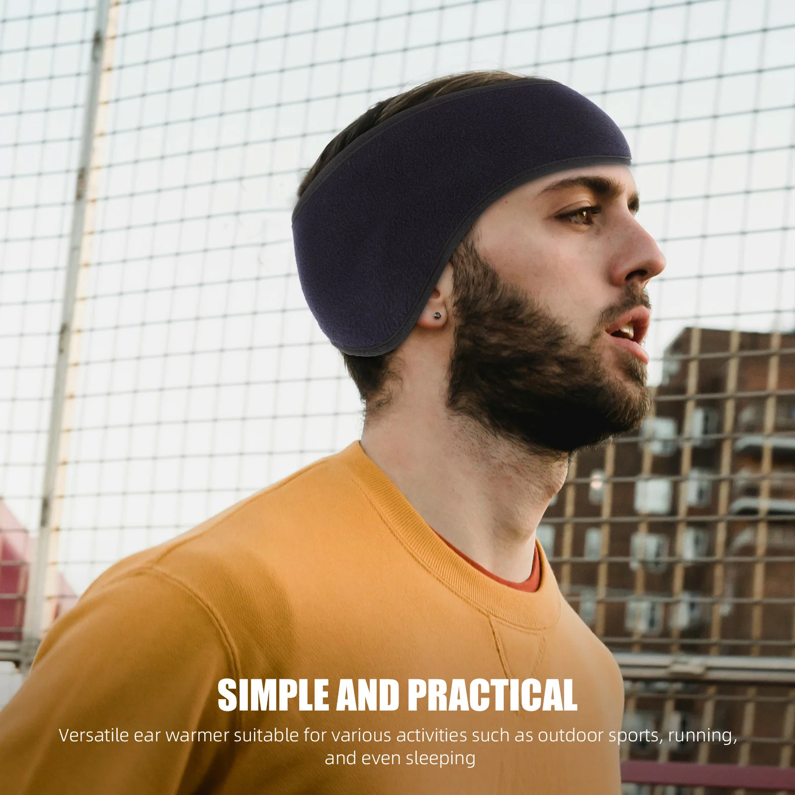 عصابة رأس سميكة وواسعة لتدفئة الأذن من الصوف، غطاء أذن ناعم ومريح للجري والنوم والرياضات الخارجية في الشتاء