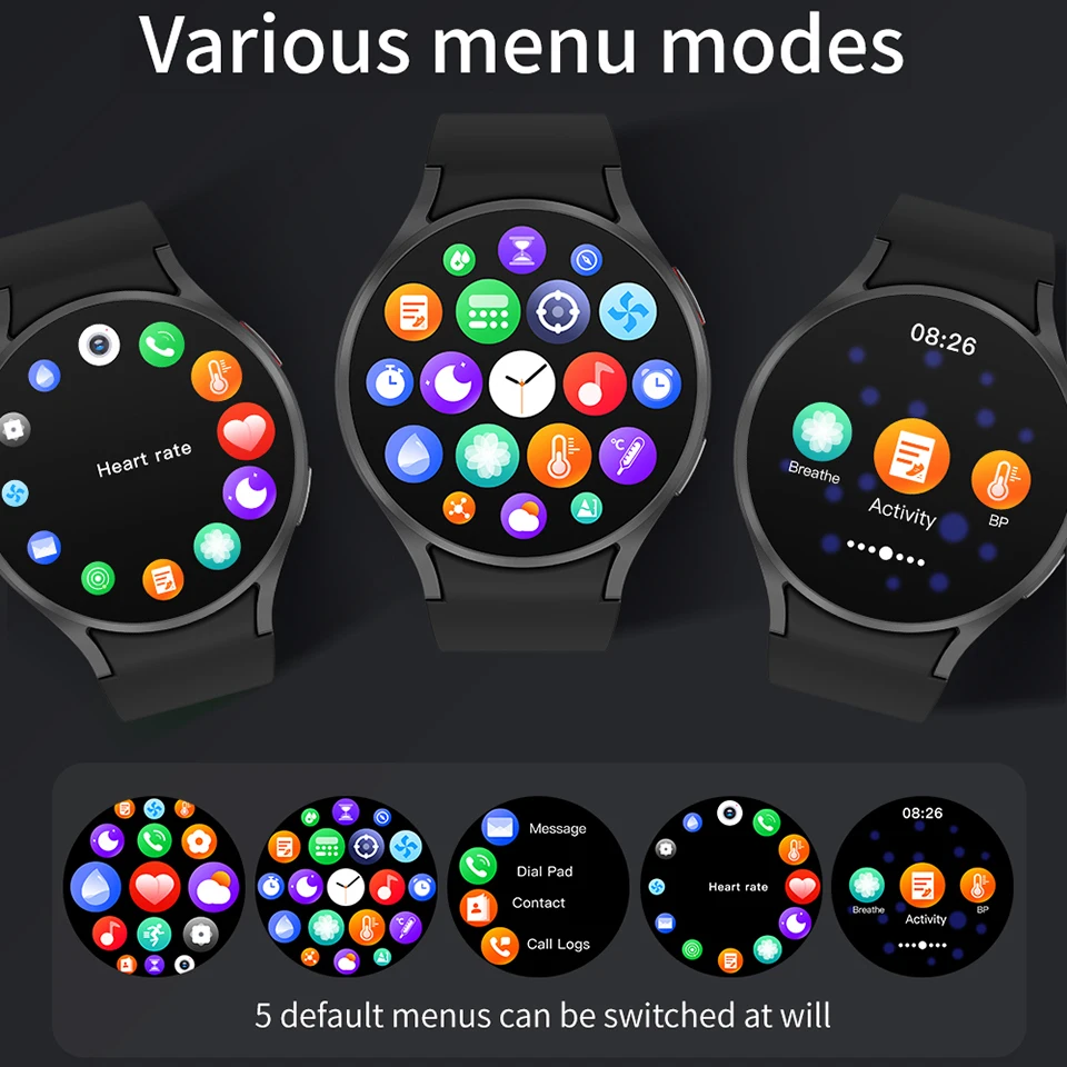 For Samsung Galaxy Watch GT1 New GPS Track Smart Watch Men Amoled Always Display Body Temperature Clock BT Talk Smart Watches