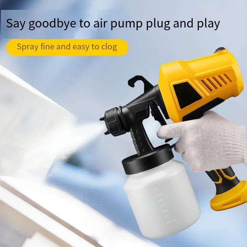 

500W Electric Paint Sprayer 800ML High Pressure Spray Gun Protable Detachable Easy Spraying Clean Wall Coating Airbrush Tools