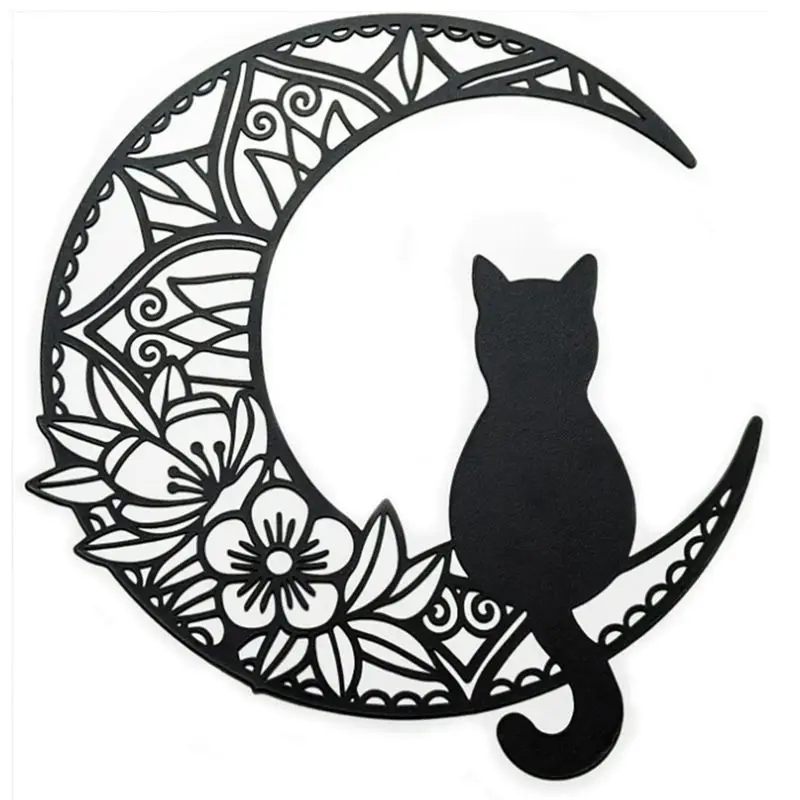 2026 + 2 قطعة جدار معدني جدار الديكور جدار المعلقات شعار الحيوان القمر المعادن جدار الفن
