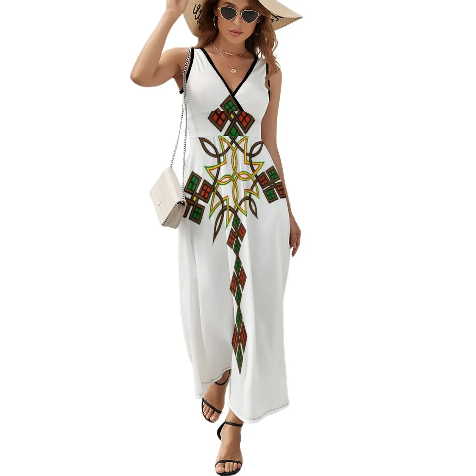 Ethiopian cross Sleeveless Dress summer women's dress 2024 sensual sexy dress for women