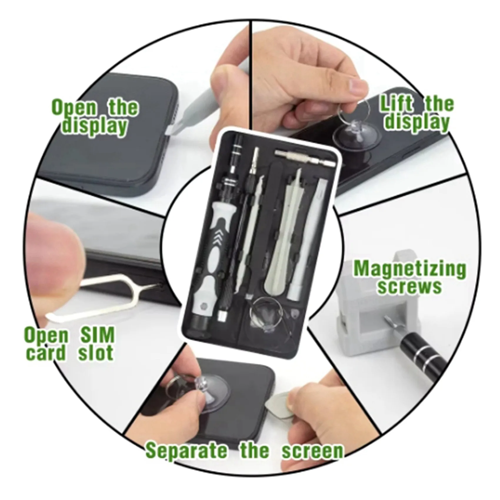 A98E-2X 115-In-1 Precision Screwdriver Set For Electronics PC Laptop Phone Repair Professional Tools Kit