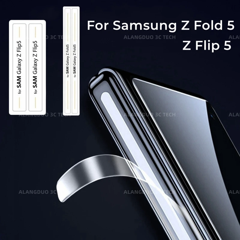 Middle Hinge Hydrogel Film For Samsung Galaxy Z Fold 6 5 Flip5 4 3 Anti-Scratch Screen Protector Sticker Border z fold5 film