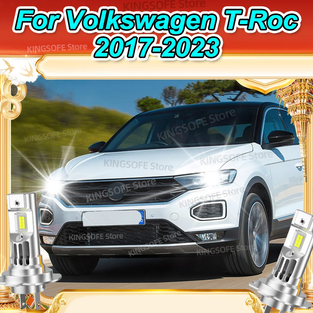 

2Pc 180W High Power LED Bulb Turbo Headlight CSP Powerful Lamp For Volkswagen T-Roc 2017 2018 2019 2020 2021 2022 2023