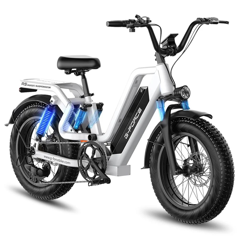 G-FORCE 1300W Adult City Commuting Road Electric Bicycle 48V15AH Battery Ebike 60Miles Ebike Mountain 4.0 Fat Tire Electric Bike