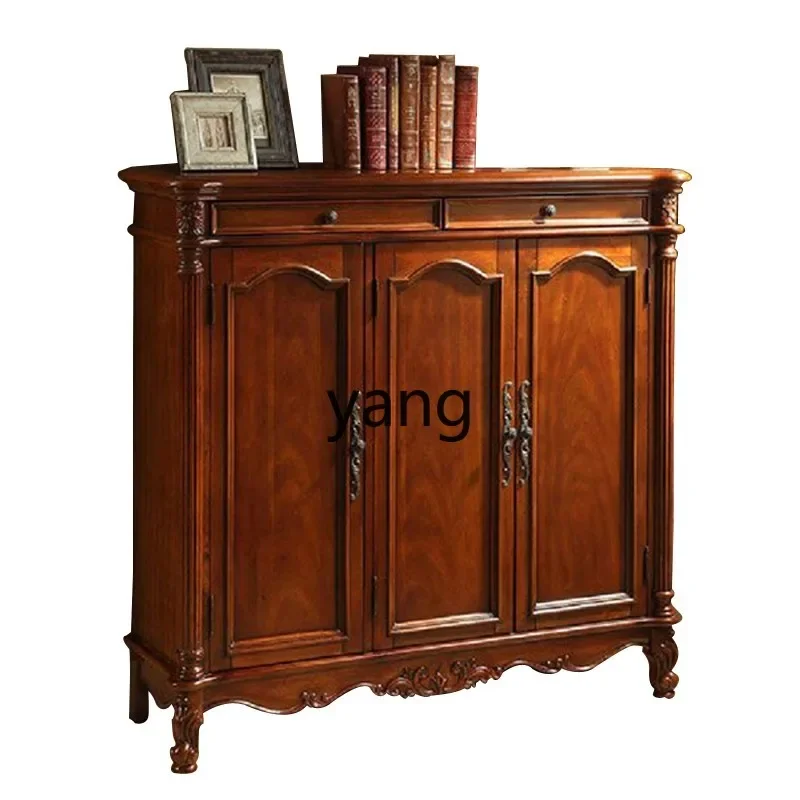 

LH solid wood shoe cabinet simple living room storage household entrance cabinet complete storage side cabinet