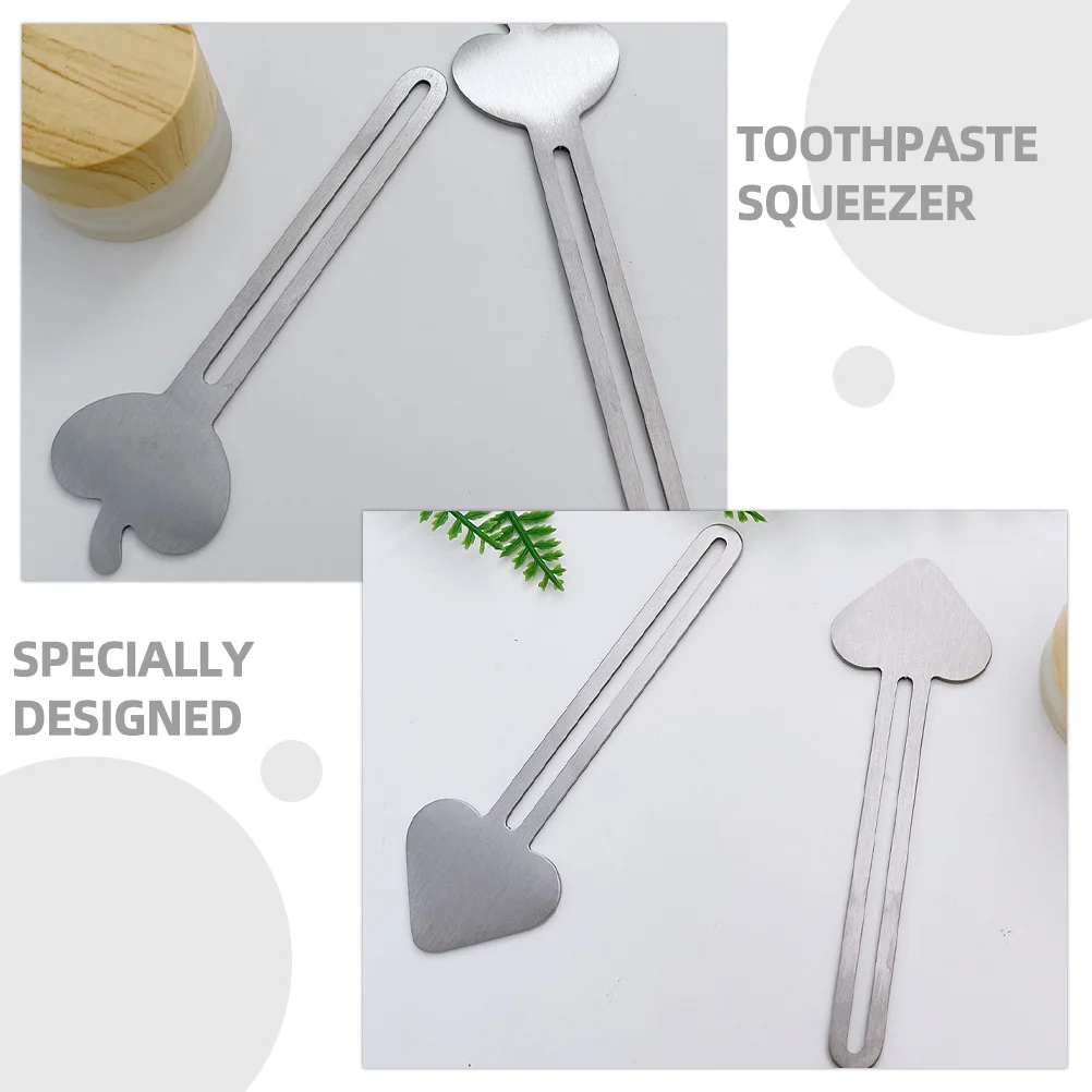 

2Pcs Metal Toothpaste Squeezers Stainless Steel Tube Pressers Durable Squeeze Tools for Bathroom Tubes and Creams