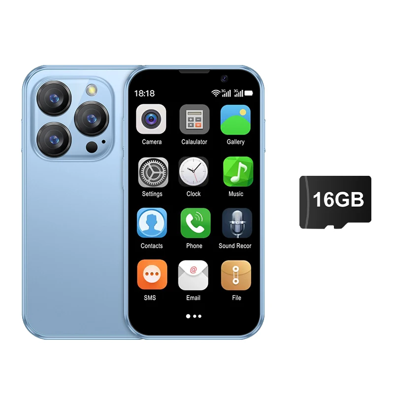 SERVO 16SE Mini Android Smartphone Dual SIM Standby 16GB ROM Play Store Wifi GPS Gezicht Ontgrendelen 3G WCDMA 3.0 "Kleine Slimme Mobiele Telefoon