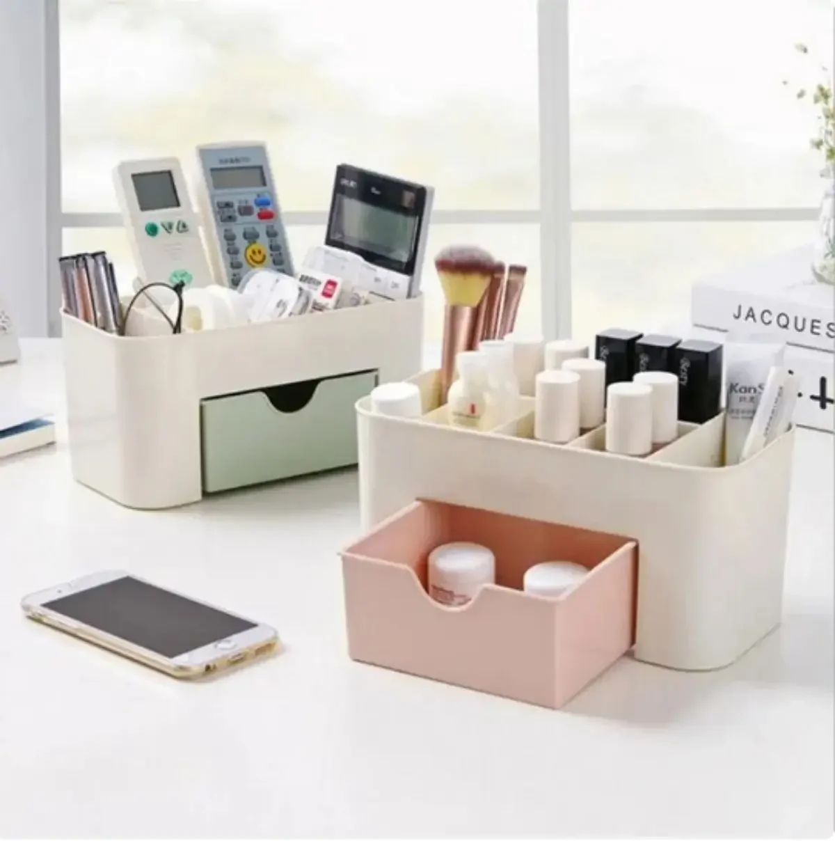 Nail Storage Box Container Cotton Swab Storage Box Accessories Cleaning Desktop Tools Multifunctional Jewelry Box Cosmetic Stor