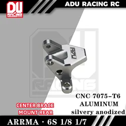 Soporte central de carreras ADU, montaje trasero CNC 7075 T6 de aluminio para ARRMA 6S 1/8 y 1/7