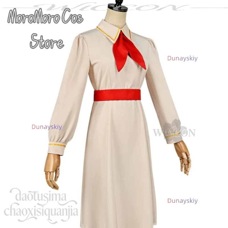 New Anime Sayonara Lara Cosplay Lara Kawaii платье Japanese School Uniform JK Cute Dress Bow Red Long Wigs Halloween Christmas view 5