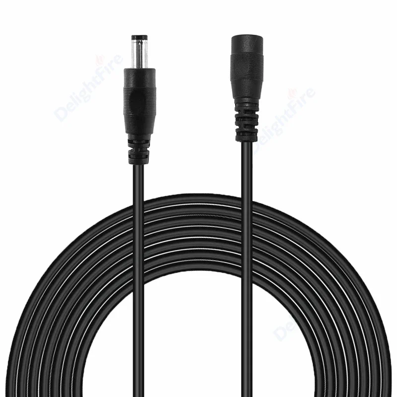 12V 3A 5.5mm 2.1mm kabel zasilający DC łącze typu Jack 0.5/1/1.5/10m przedłużacz do zasilacza pasek LED kamera telewizji przemysłowej światła