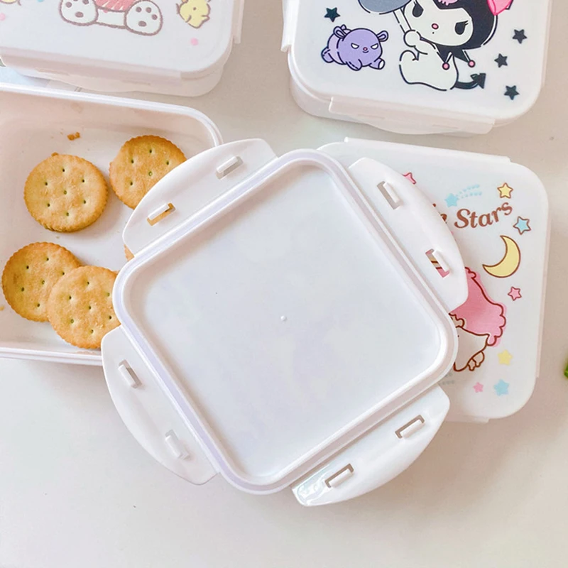Sanrio Hello Kitty Kuromi Lunch Box Crisper Fashionable And Beautiful Simple Desktop Miscellaneous Storage Box Children\'s Gift