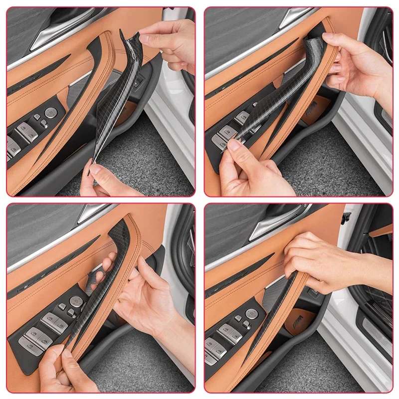 2er-Set 4er-Set G30 G31 F90 Türgriff-Zierleiste ABS Innenverkleidung für BMW 5er M5 2017-2021 51417438521 – Detail 2