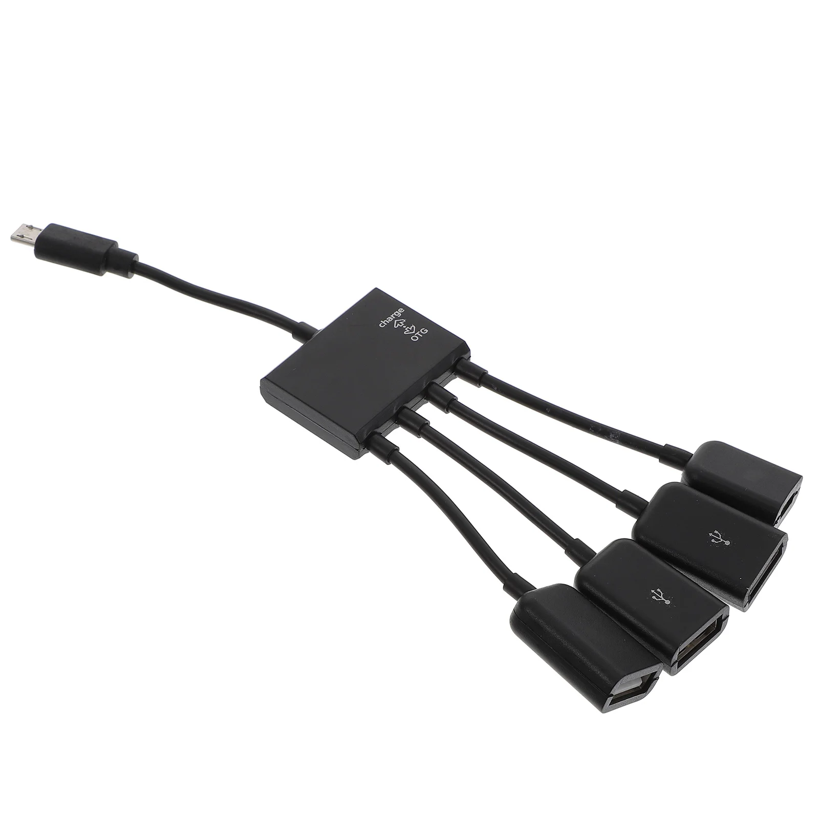 

4 in 1 Adapter USB Hub for Laptop Computer Black Expansion Transfer Adapters OTG Function 3 Female Ports