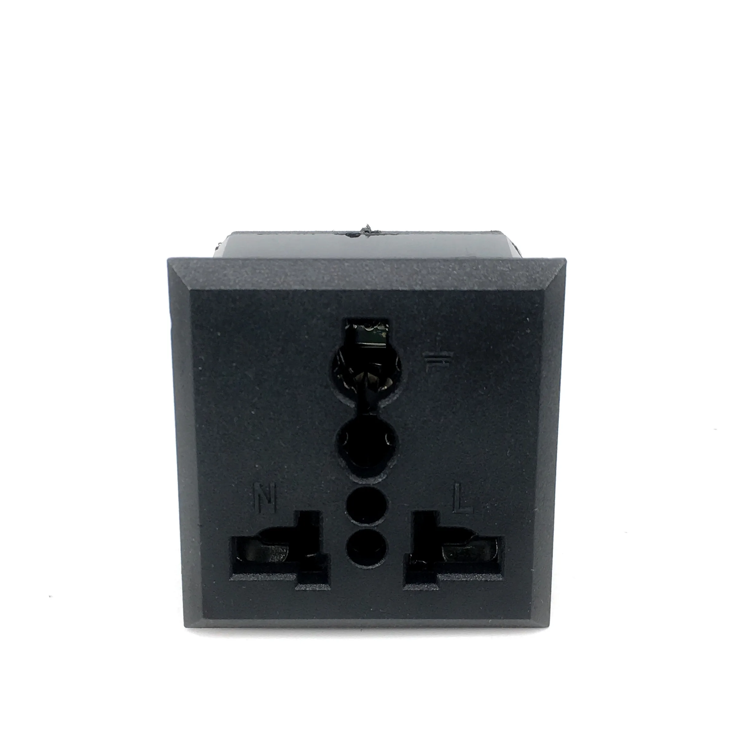 1 Pcs/Lots AC 250V 13A US USA UK EU Euro AU Panel Mount Snap in Universal Power Socket Outlet Receptacle Black/White