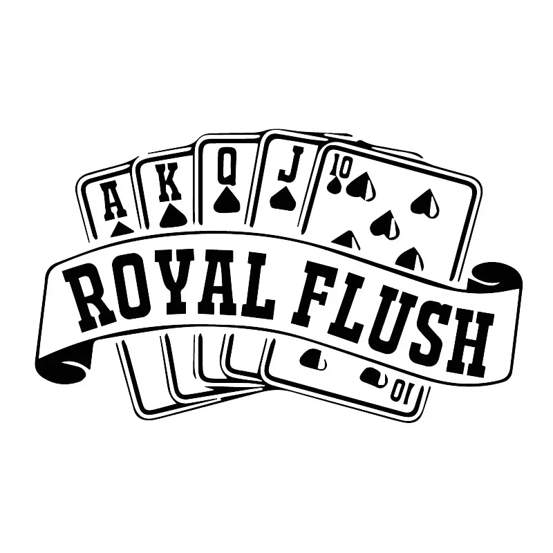 

Entertainment Poker Applique High Quality Car Window Decoration Personality Pvc Waterproof Applique Black/white, 18cm*11cm