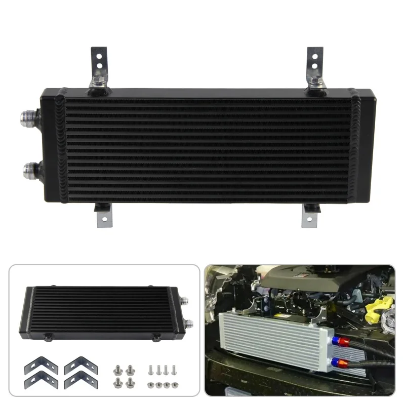 

Universal Dual Pass Bar & Plate Oil Cooler Medium Core:14"x5.5"x1.58" + Screws