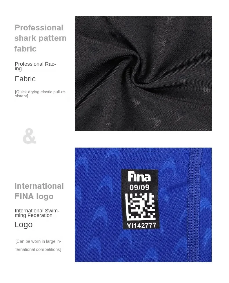 Yingfa 9205 FINA approved Sharkskin Chlorine Resistant Men Training Swimming Trunks Jammers Shorts Men Swimwear Tight Pants
