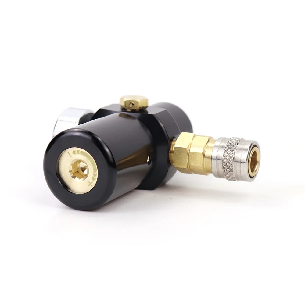 Imagem -03 - Regulador de Baixa Pressão Hpa Regulador Micro Co2 Pressão de Saída 0200psi Acoplador Cinza Eua Calibre 300psi