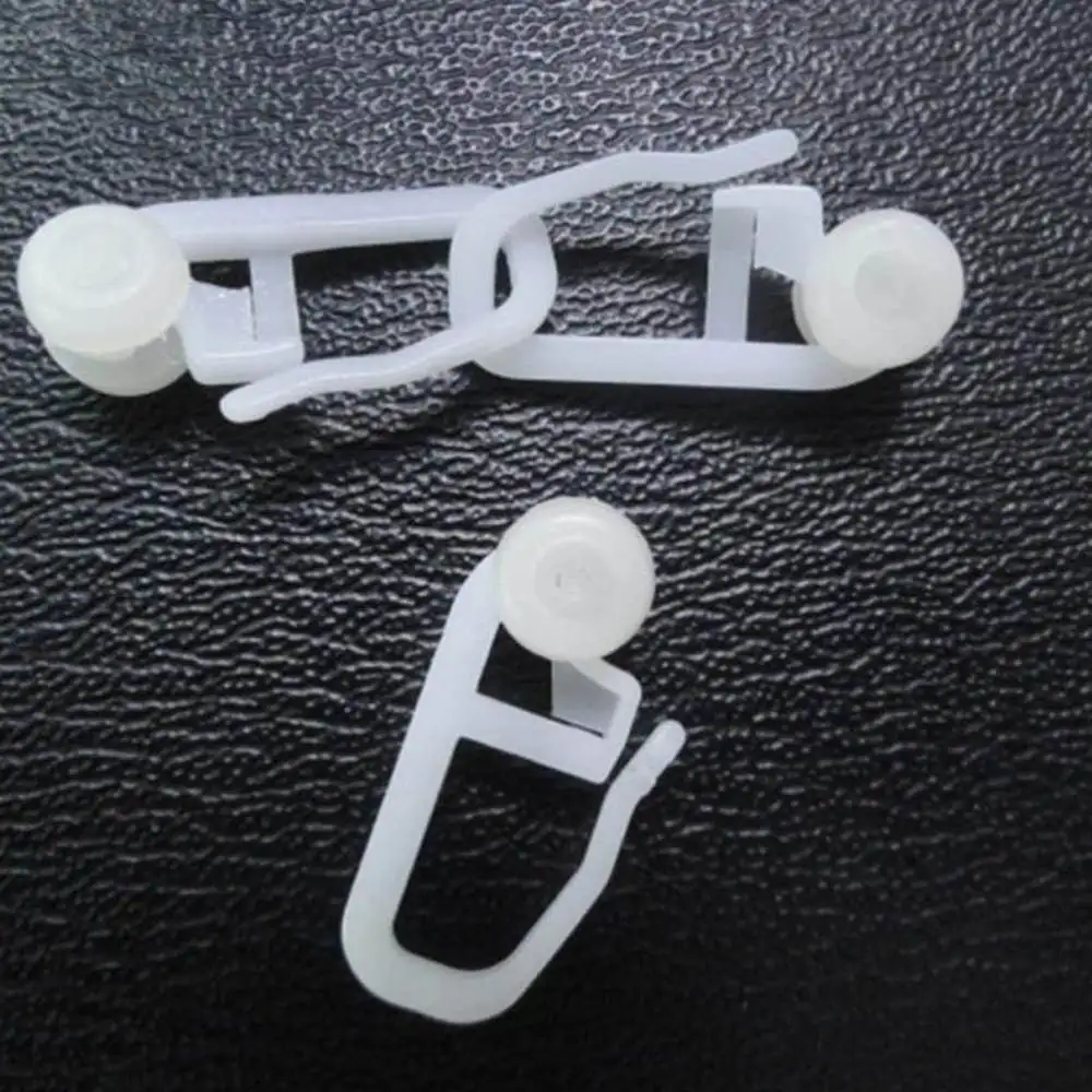 Plastic Curtain Track Rollers Smooth Sliding Gliders Durable Drapery Rail Carriers For Home Window Blind System Repair Parts