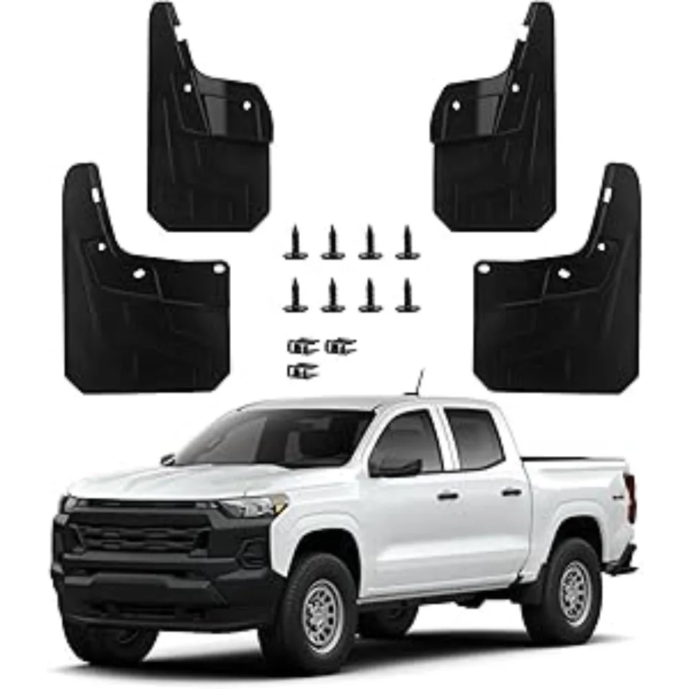 Car Front and Rear Fender Mudguards Sediment Protection Without Fender Flare for Chevrolet Chevy Colorado 2023-2024 Accessories