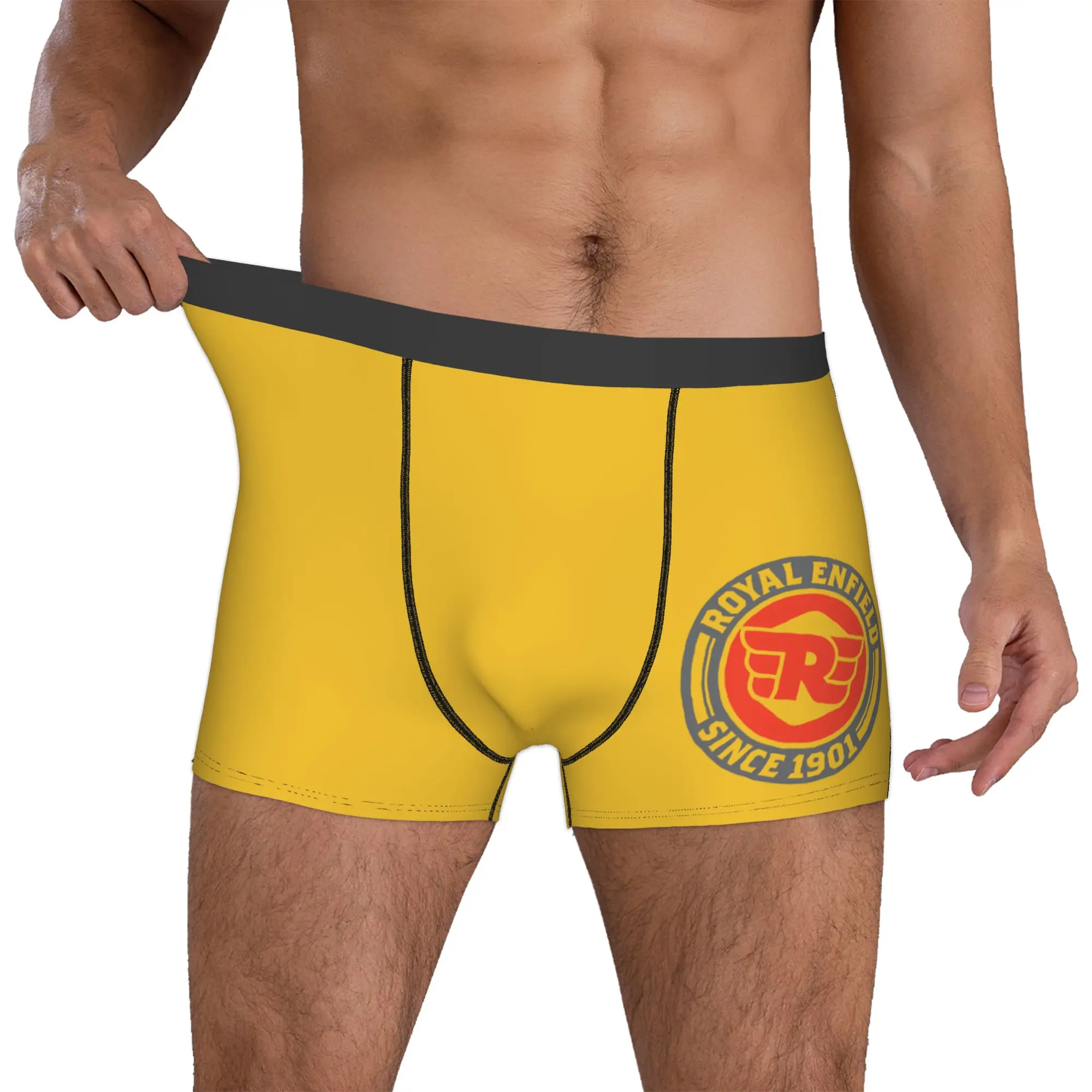 Customized Male Novelty Royal-Enfields Motorcycle Underwear Motor Cycling  Boxer Briefs Soft Shorts Panties Underpants