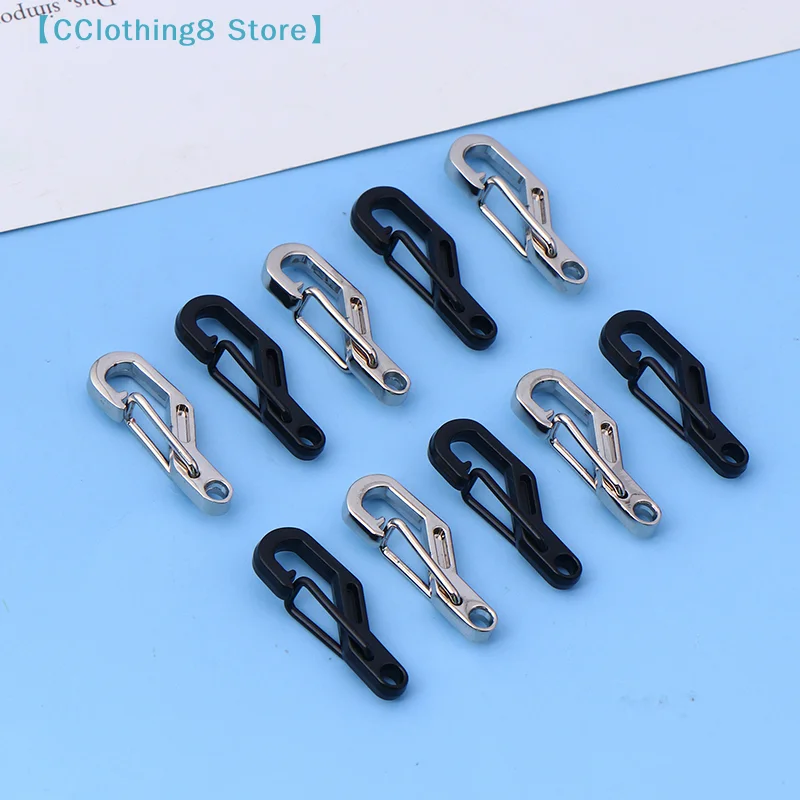 10Pcs Mini Zinc Alloy Carabiner Keychain Camping Gadgets EDC Survival Equipment Snap Hook Climbing Keychain【AliS8】