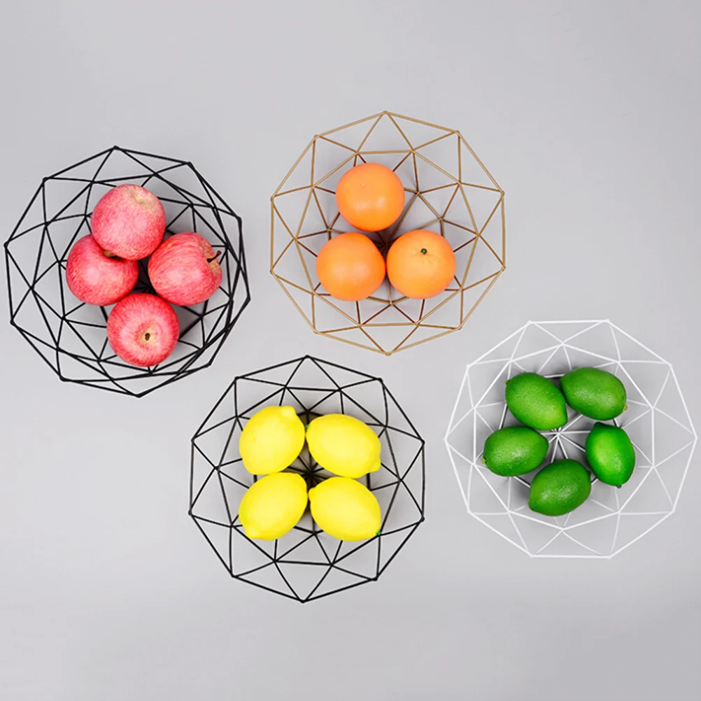 

Snack Storage Basket Fruit Household Decorative Metal Countertop Wire Bowl Baskets