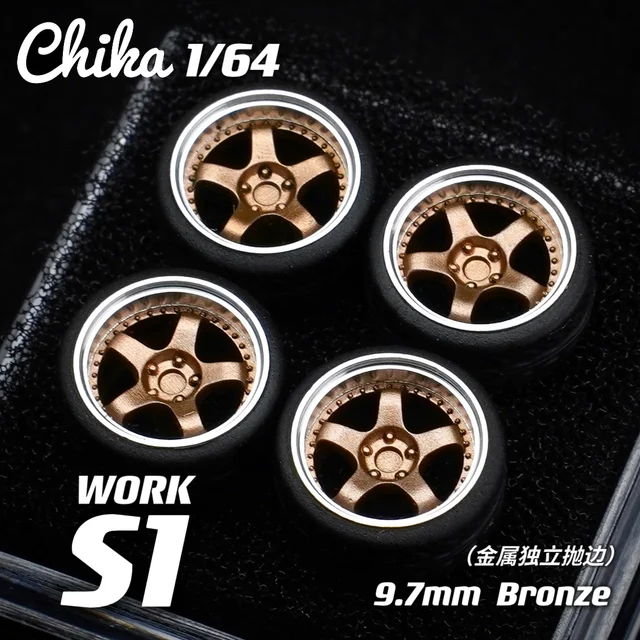 1/64 Chika Nabes Wheels or Brake Caliper 8.9mm 9.7mm Tires Rim BBS