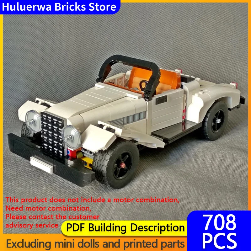 

City Car Model MOC Building Bricks Targa Convertible Sports Car Modular Technology Children Holiday Gifts Assemble Toys Suit