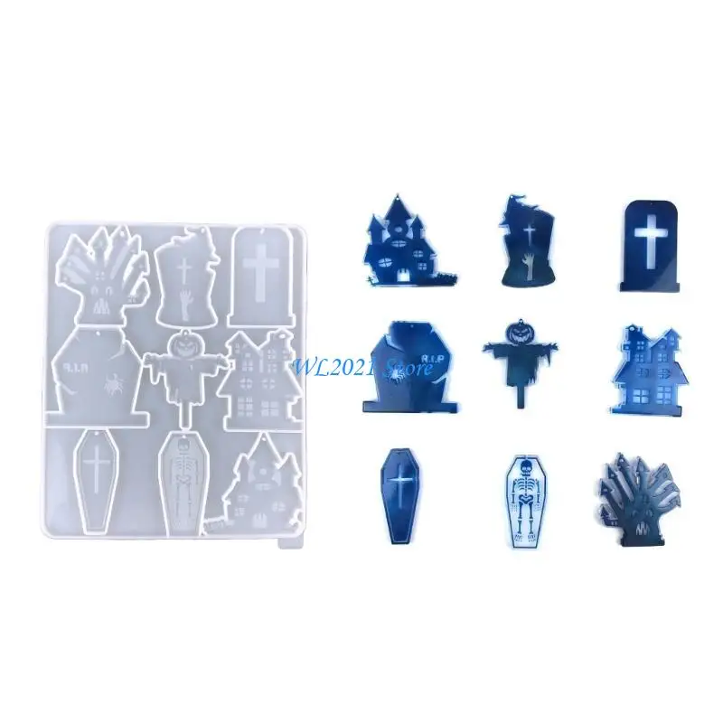 G5GC Halloween Coffin keychain chookone mould with hole keyring keyring jold about valentines day hift miftmolemy jewelry