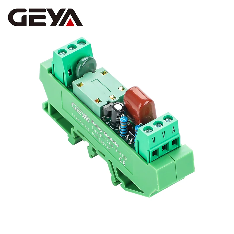 GEYA 超小型リレーモジュール GY-T731C-S コイル電圧 12V 24V 110V 220V AC/DC DIN レール取り付け PLC 出力負荷電流 MCU
