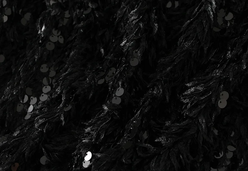 Nieuw in 2025, dames lente herfst veren pailletten lange rok mode elegante partij rechte splitrok voor vrouw