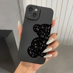 Floral Bear Painting Pupil Full Screen Phone Case For Samsung Galaxy Note S9 S10 S10E S20 FE S21 Plus Ultra 5G M31 Silicone Back