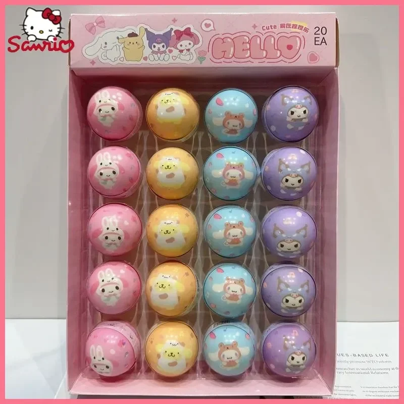 Sanrio Pu Relief Ball Cartoon Mini Stretch Ball Cute Cartoon Kids Reaction Training Ball Gift Wholesale Student Toys Pinch Music