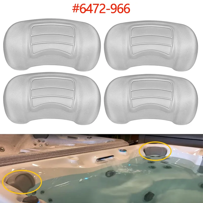 Hot Tub Pillow Headrest 6472-966 Fits for Sundance 780 Series Spas (2007-2017) Camden, Certa, Chelsee, Replace 6455-469 (4-Pack)