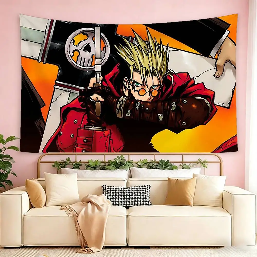 T-Trigun-N Vash the Stampede Flags Wall Hanging Tapestry Outdoor Garage Room Decorative flag