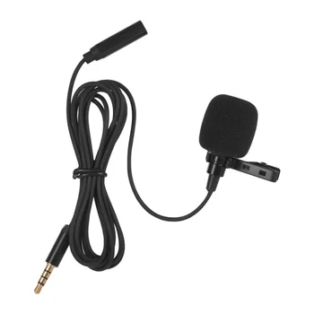 Mini Clip-on Lapel Lavalier Condenser Microphone Mic with 3.5mm Headphone Output Jack for Camera Computer PC Laptop microphone