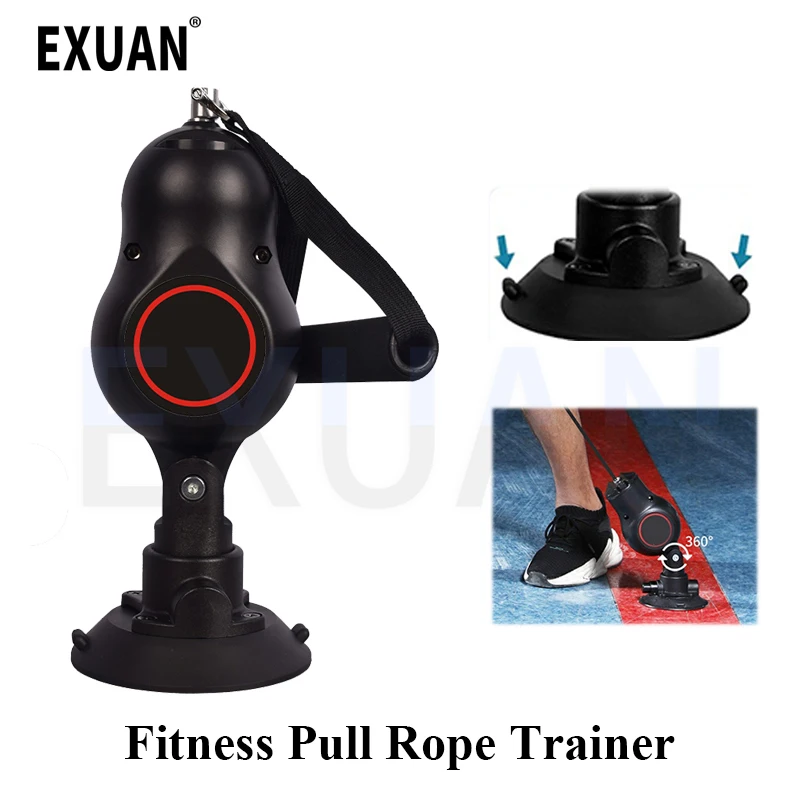 

Portable Gym Resistance Bands Machine With Suction Cups Fitness Pull Rope Trainer Adjustable Full Body Workout Pulley System