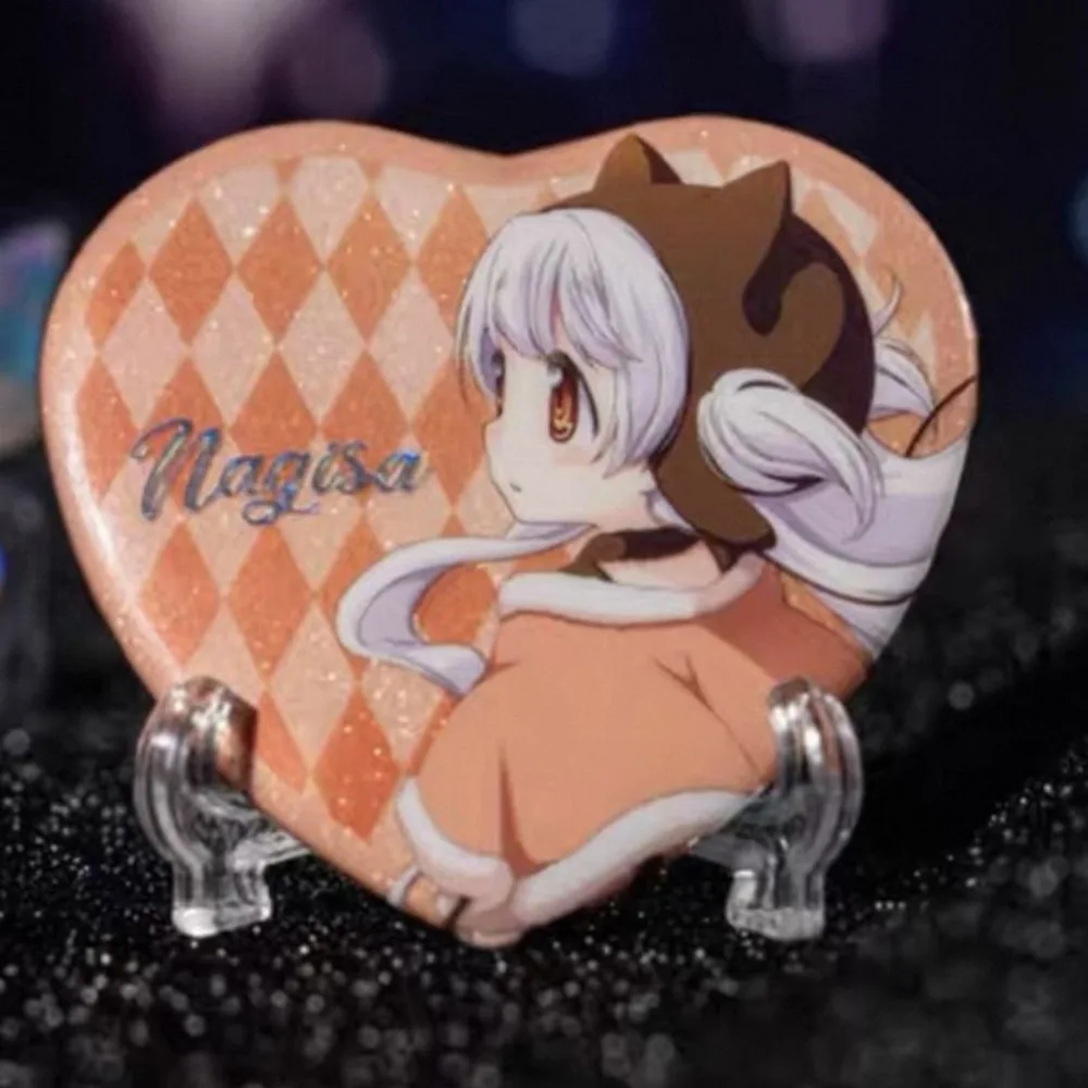Puelling Magic Madoka Magica Kaname Madoka Akemi Homura‌ Heart-shaped Badge Brooch Pin Collection Itabag Button Props Xmas Gifts