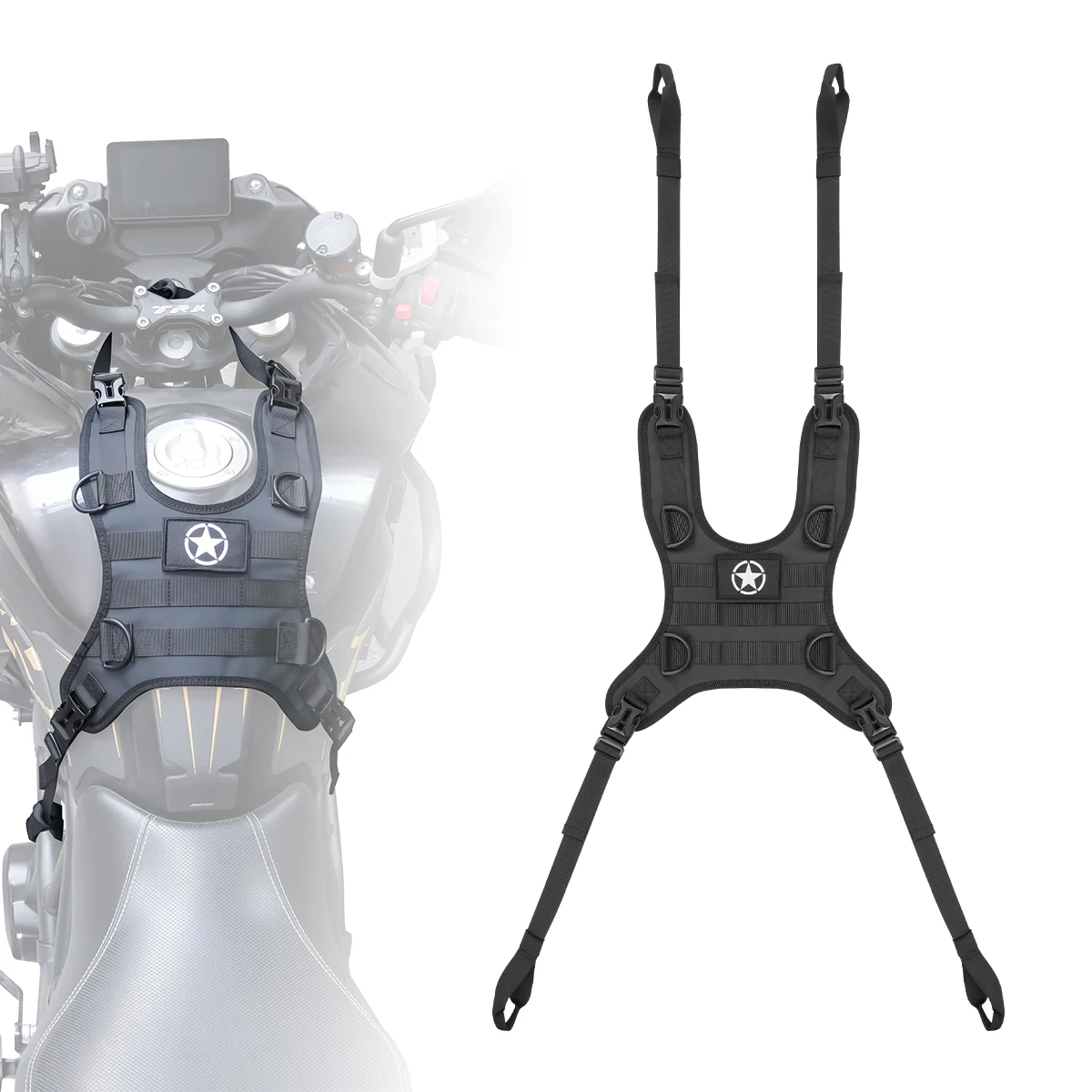 

Сумка для топливного бака мотоцикла, базовый жилет, портативные сумки для бака мотоцикла, монтажный комплект для универсального внедорожного топливного бака мотоцикла